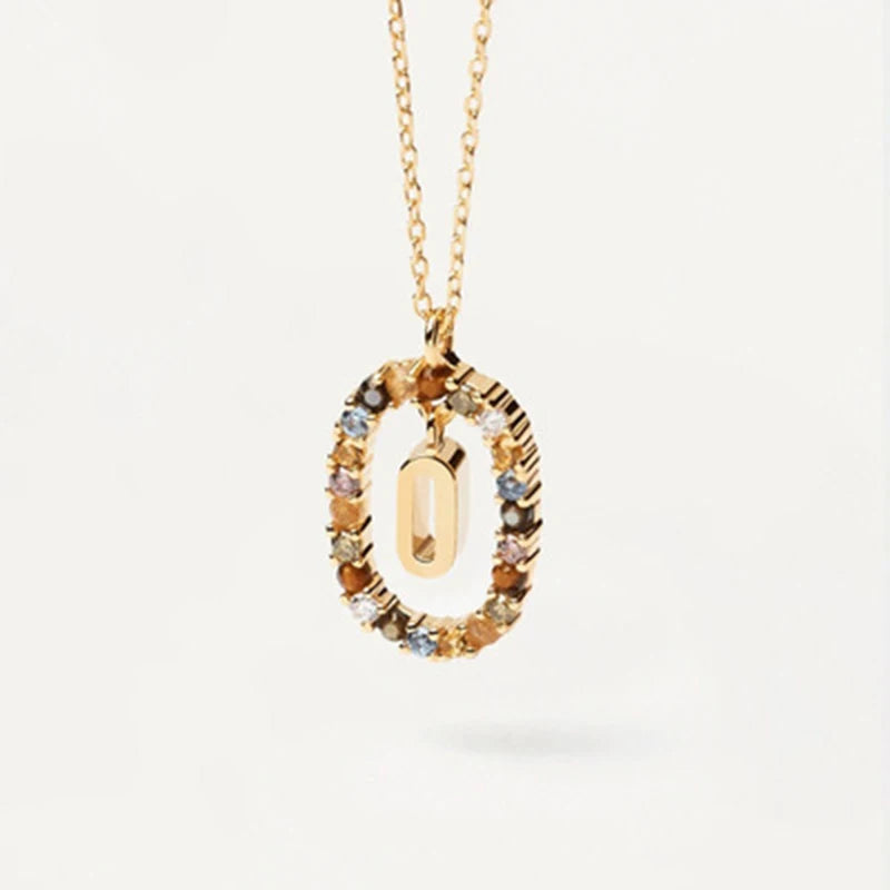 Letter Pendant Gemstone