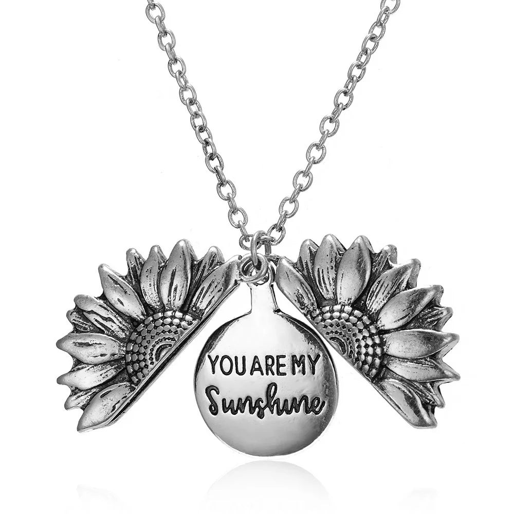 'You Are My Sunshine' Sunflower Necklace