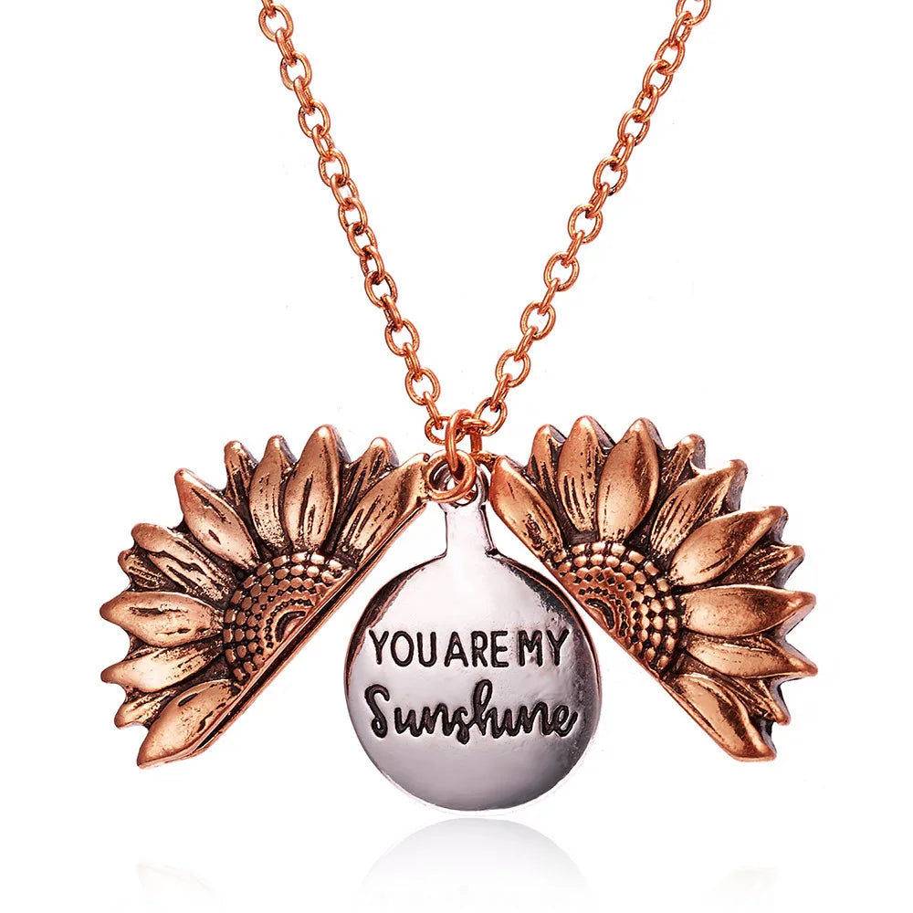 'You Are My Sunshine' Sunflower Necklace