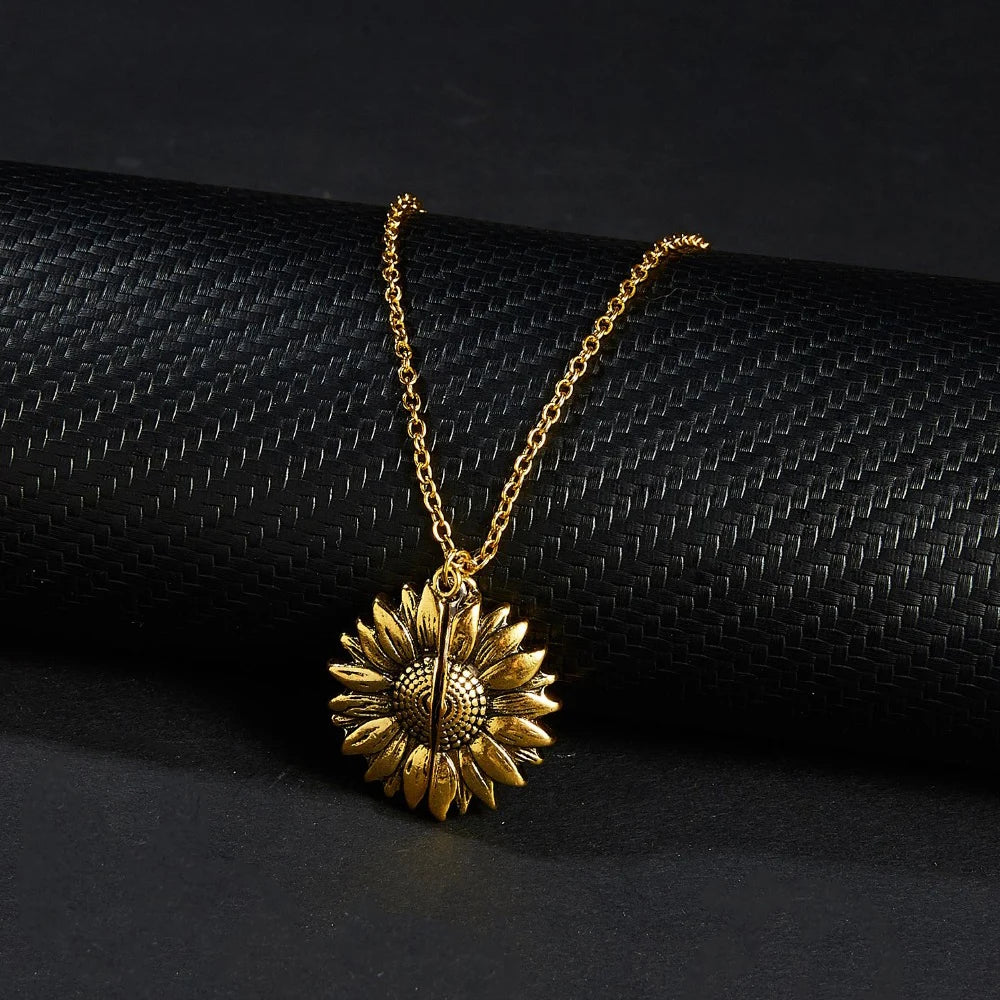 'You Are My Sunshine' Sunflower Necklace