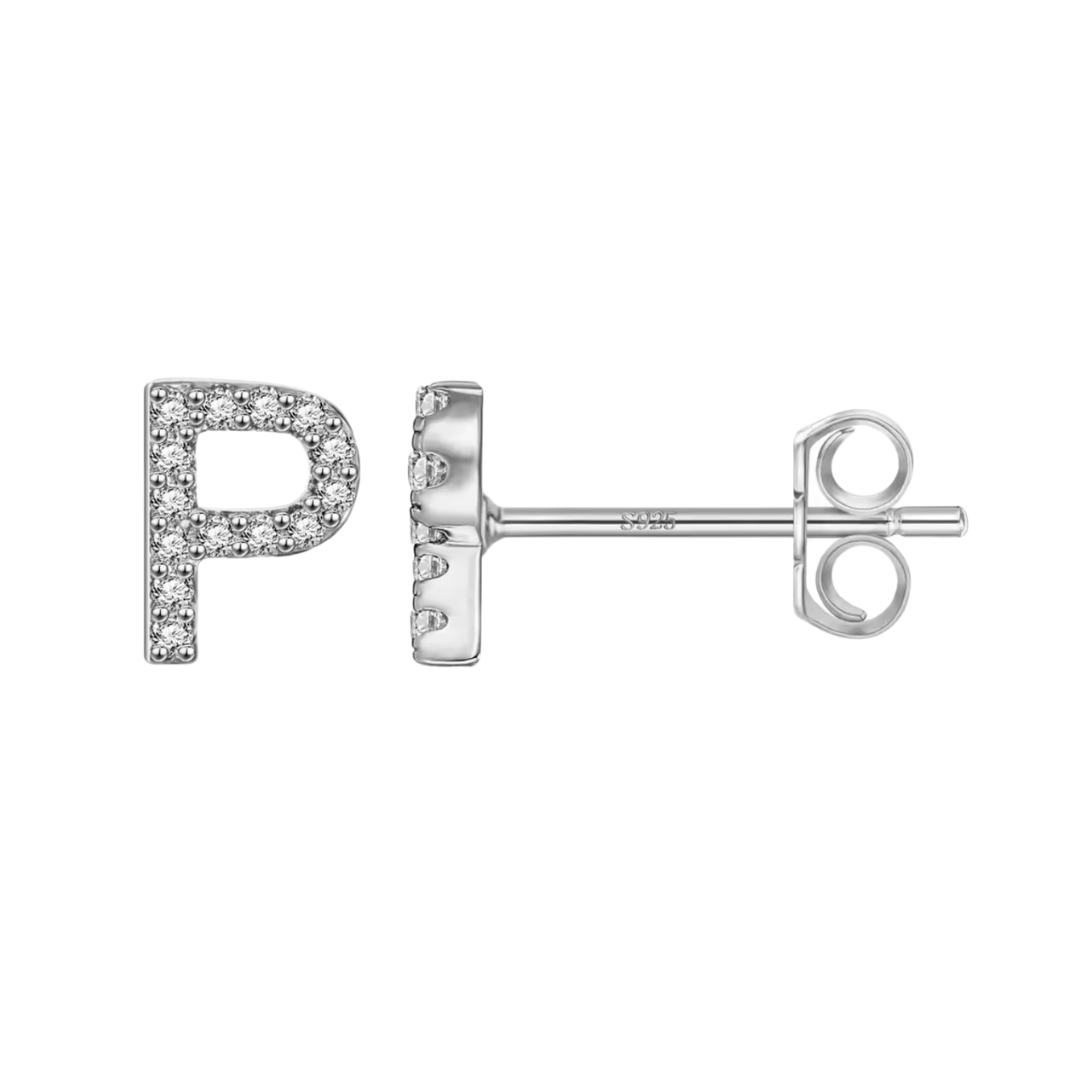 Boucle d'oreille initiale | Argent