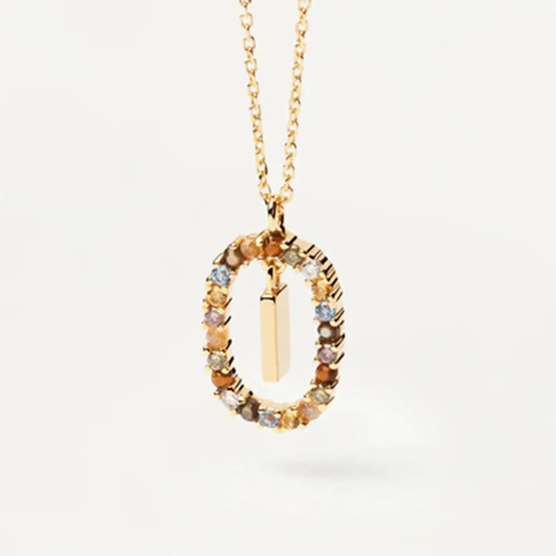 Letter Pendant Gemstone