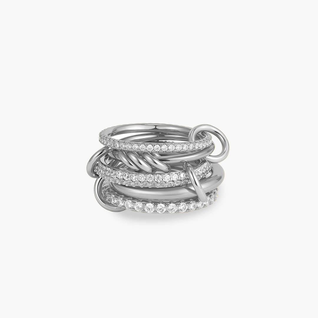 Aurélie Radiant Zirkonia Fünffach-Ring