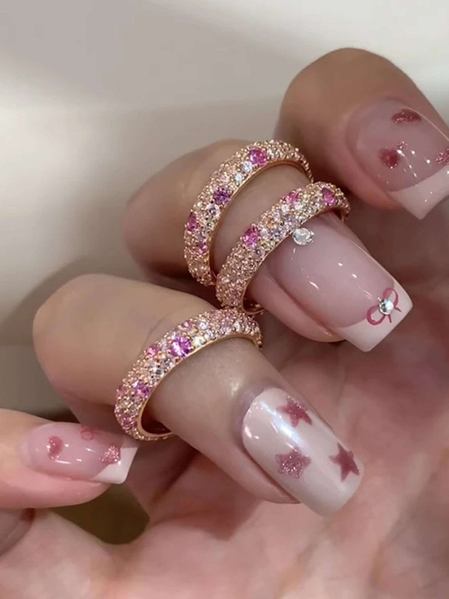 Bague Valentina en strass dégradé