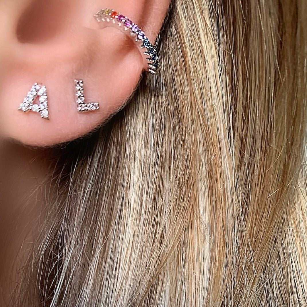 Initial Earring | Silver