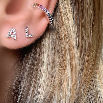 Initial Earring | Silver