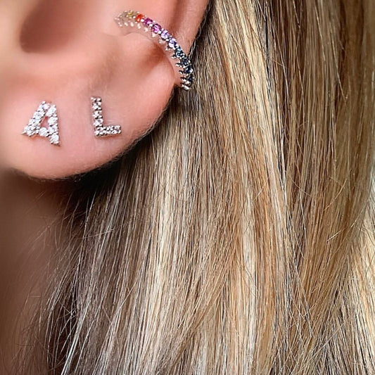 Initial Earring | Silver