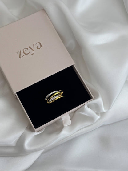 Ramona Rhinestone Stacked Ring