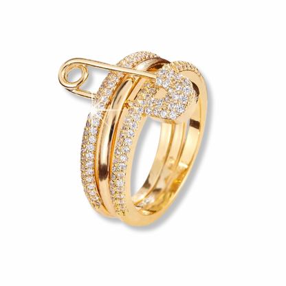 Safety Pin Ring | Gold