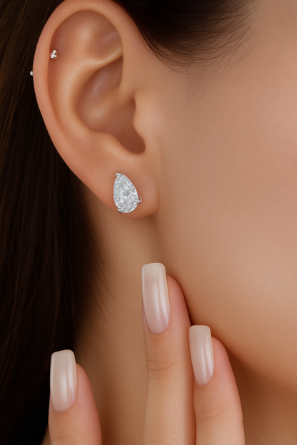 Kathy Pear Cut Zirconia Stud Earrings