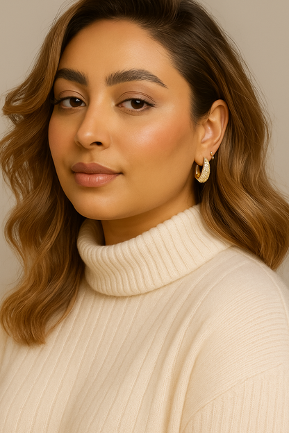 Eloise Pavé Teardrop Zirconia Earrings