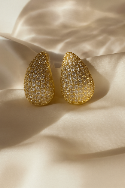 Eloise Pavé Teardrop Zirconia Earrings