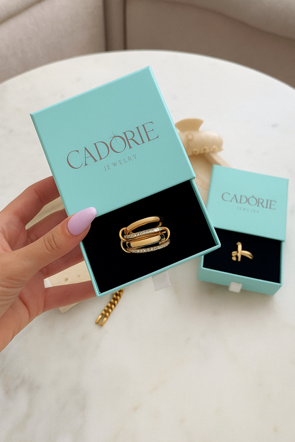 Liyanna Sparkling Rhinestone Stacked Ring