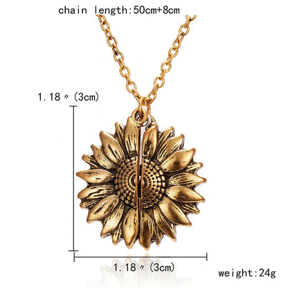 'You Are My Sunshine' Sunflower Necklace