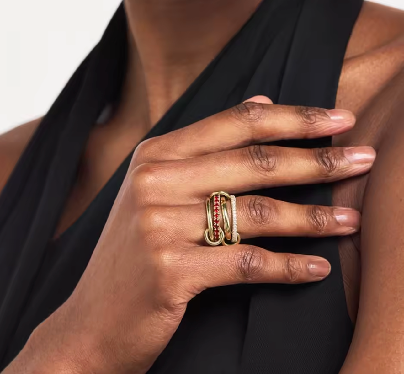 Astrid | Fire Red Stacked Ring