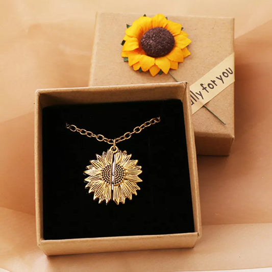 'You Are My Sunshine' Sunflower Necklace