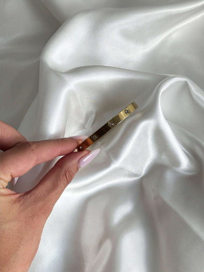 Signature Link Chain & Zirconia Cuff Bracelet Set