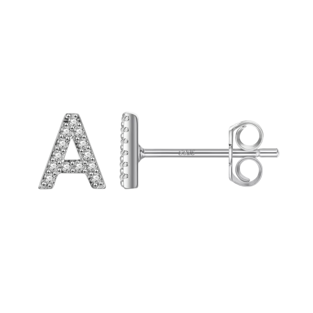 Initial Earring | Silver