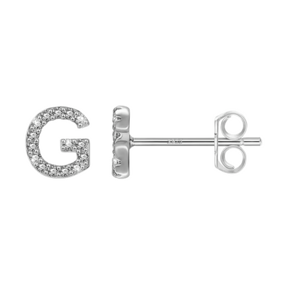 Initial Earring | Silver
