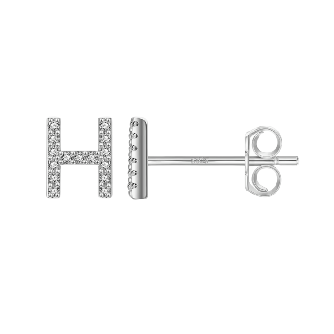 Initial Earring | Silver