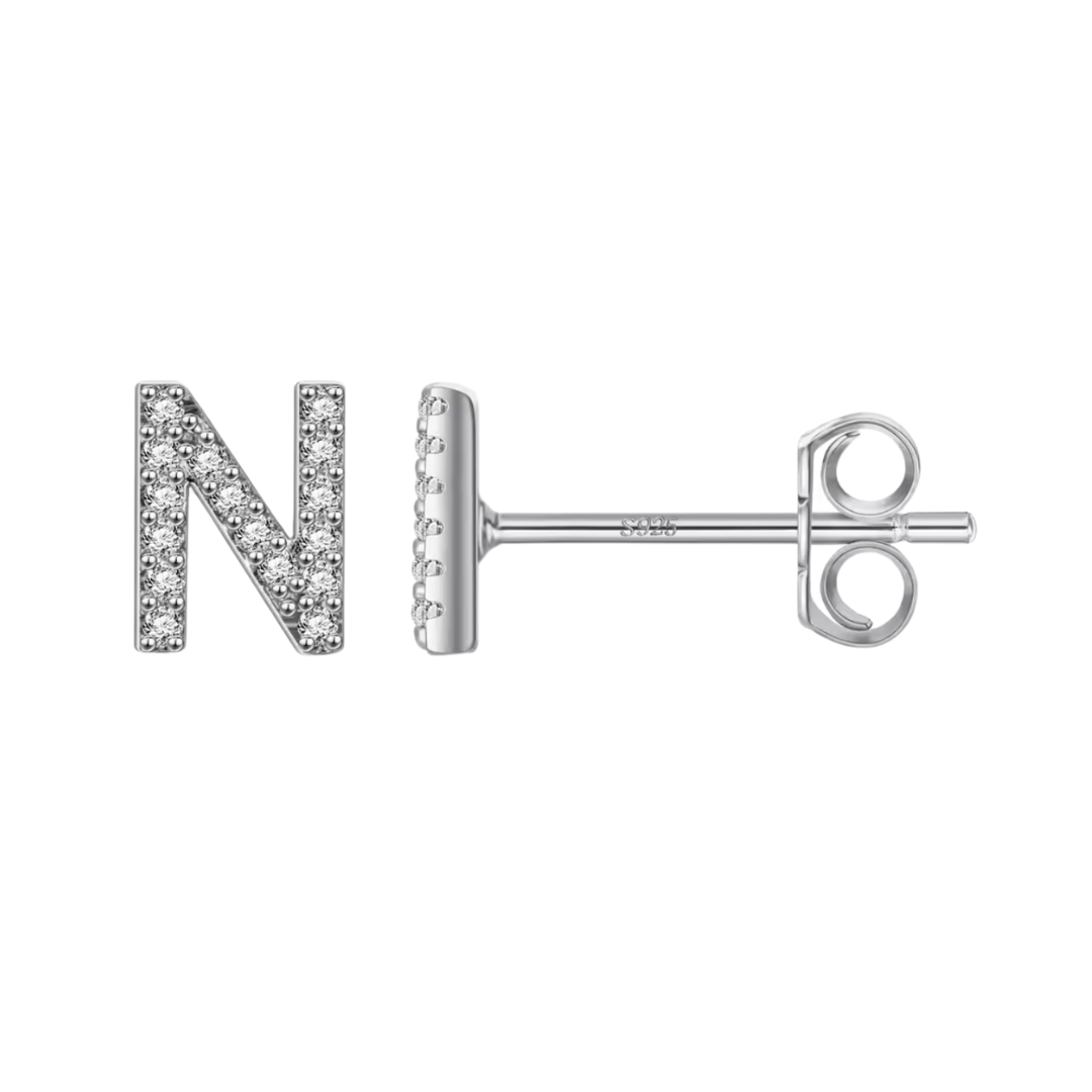 Initial Earring | Silver