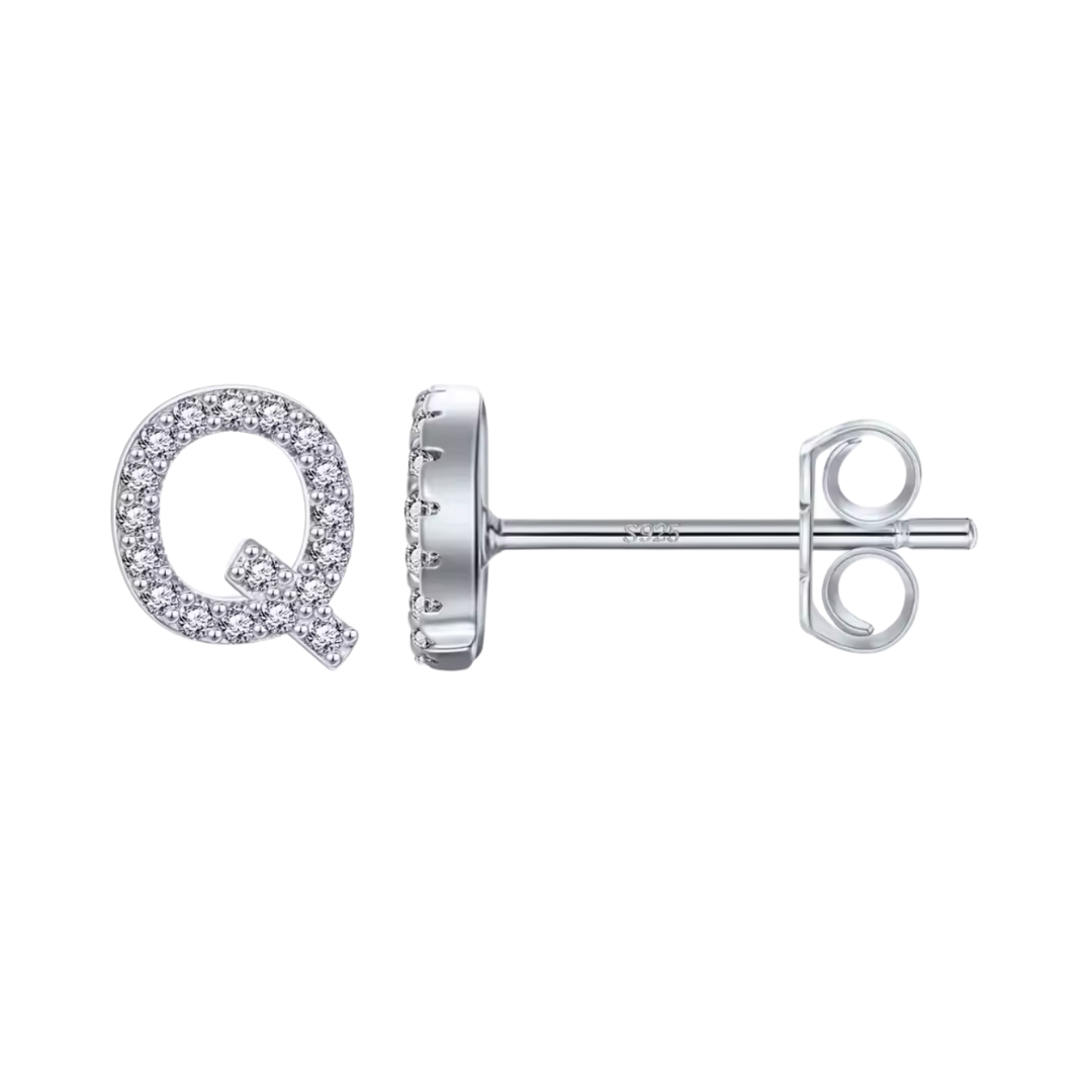 Initial Earring | Silver