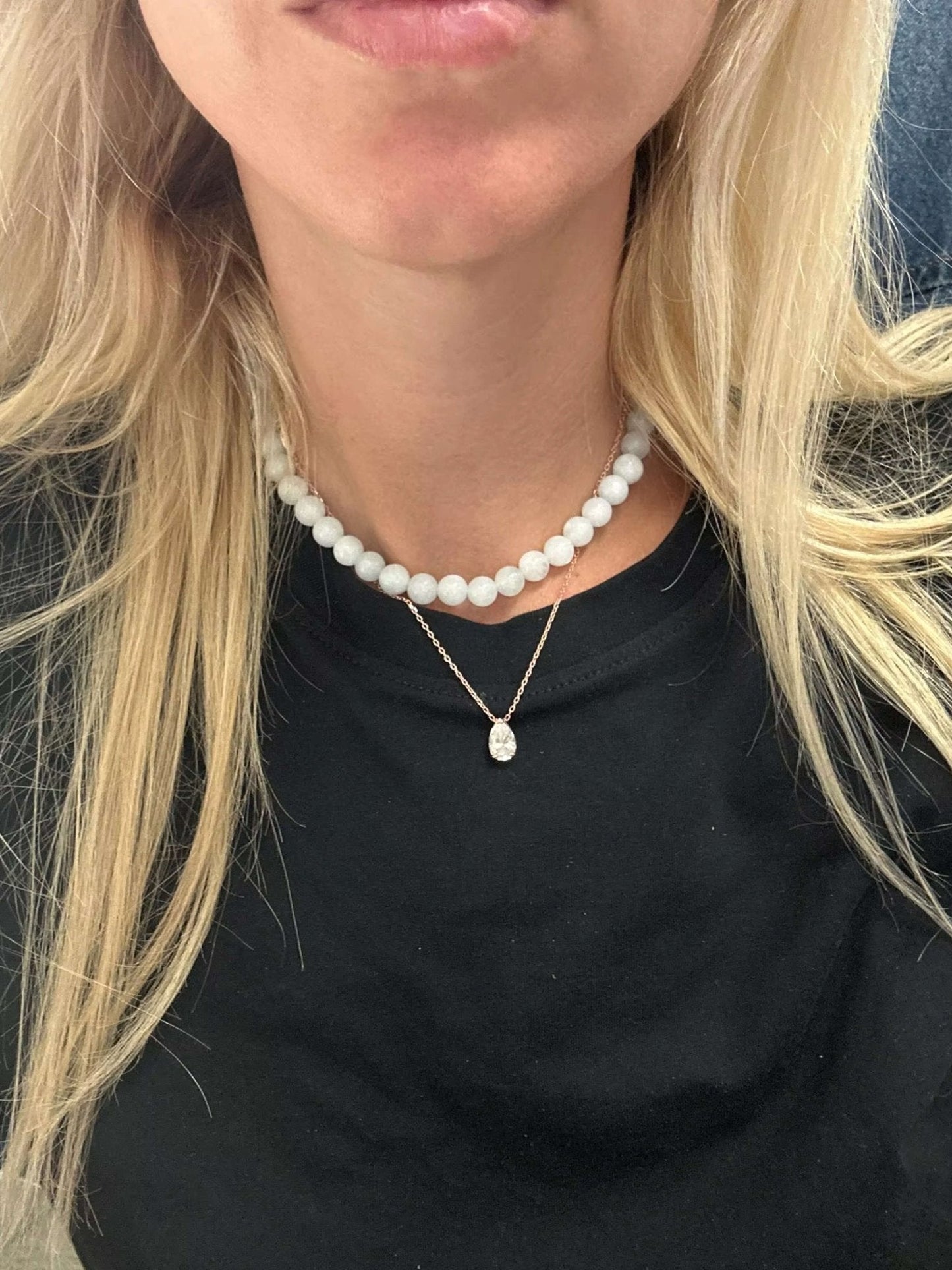 Diana Pear Cut Zirconia Pendant Necklace