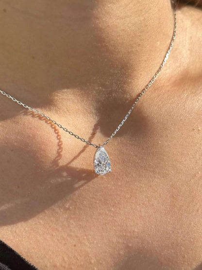 Diana Pear Cut Zirconia Pendant Necklace