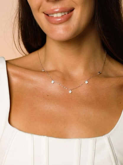 Nida Flower Zirconia Necklace