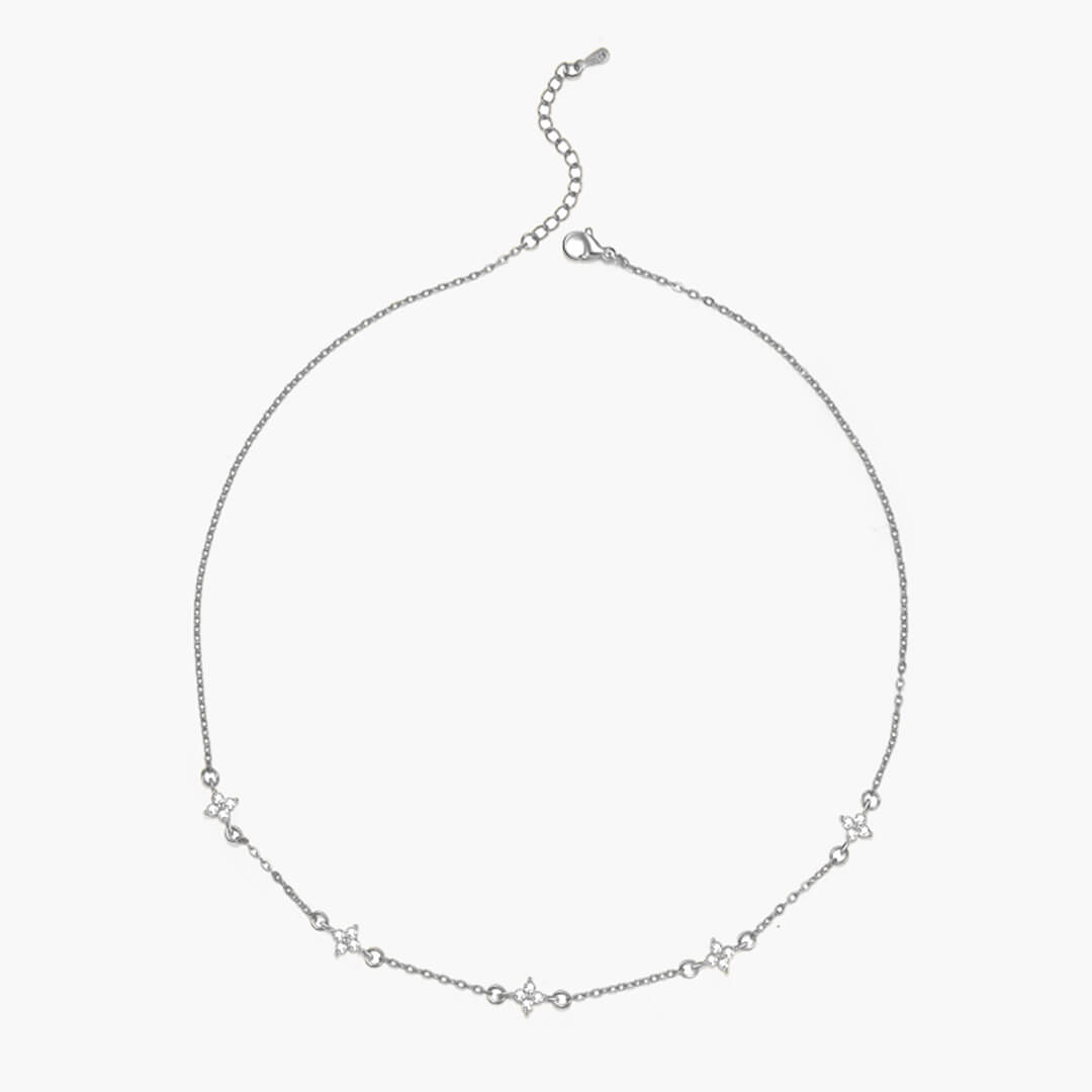 Nida Flower Zirconia Necklace