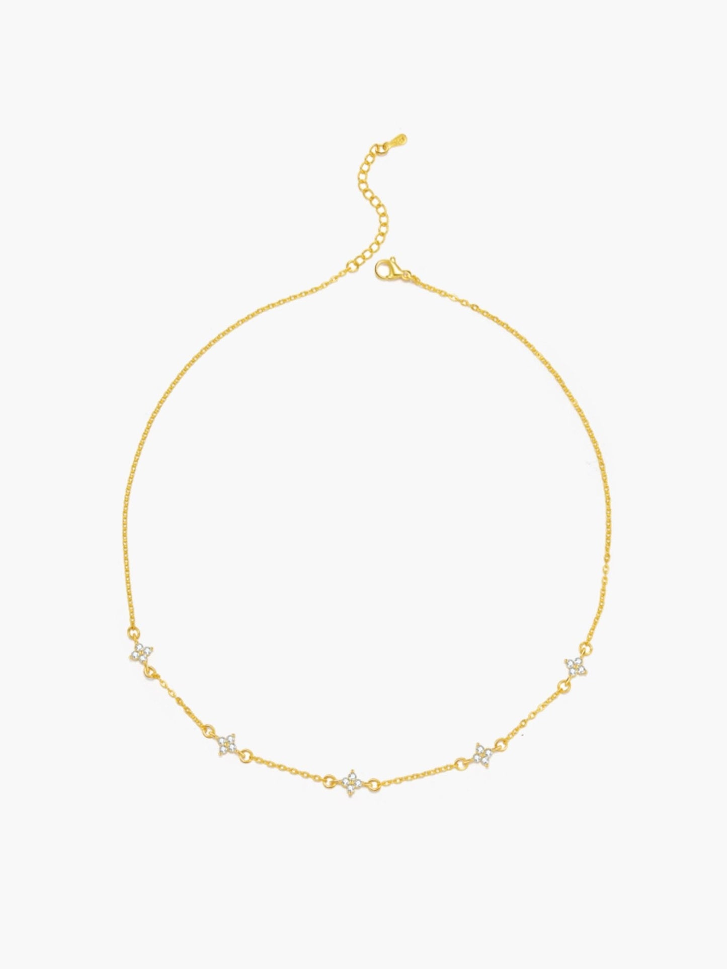 Nida Flower Zirconia Necklace