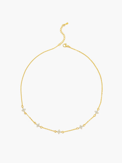 Nida Flower Zirconia Necklace