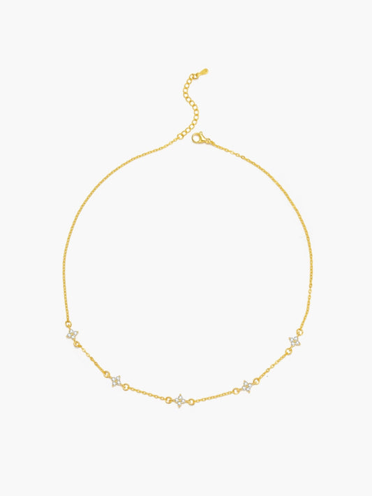 Nida Flower Zirconia Necklace