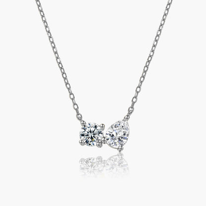 Sarah Twin Zirconia Pendant Necklace