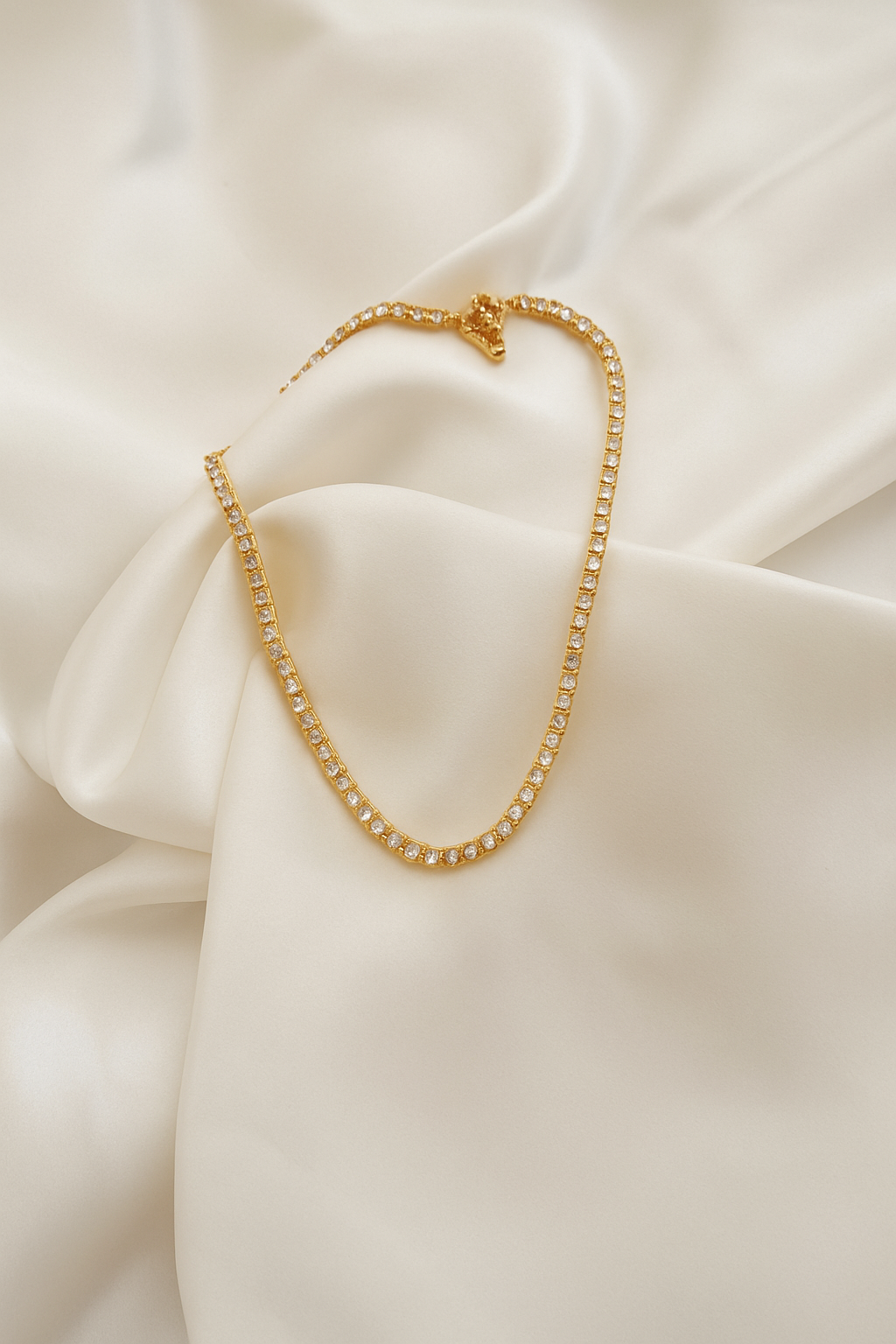 Zaza Zirconia Tennis Choker Necklace