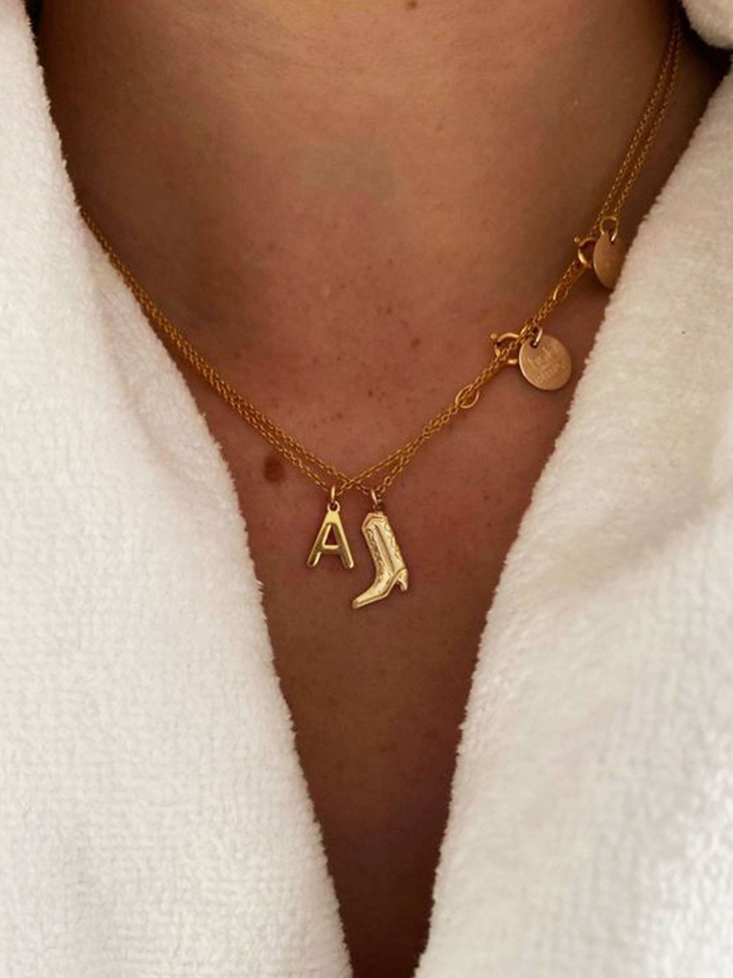 Cowgirl Boot Pendant Necklace