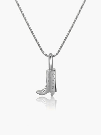 Cowgirl Boot Pendant Necklace