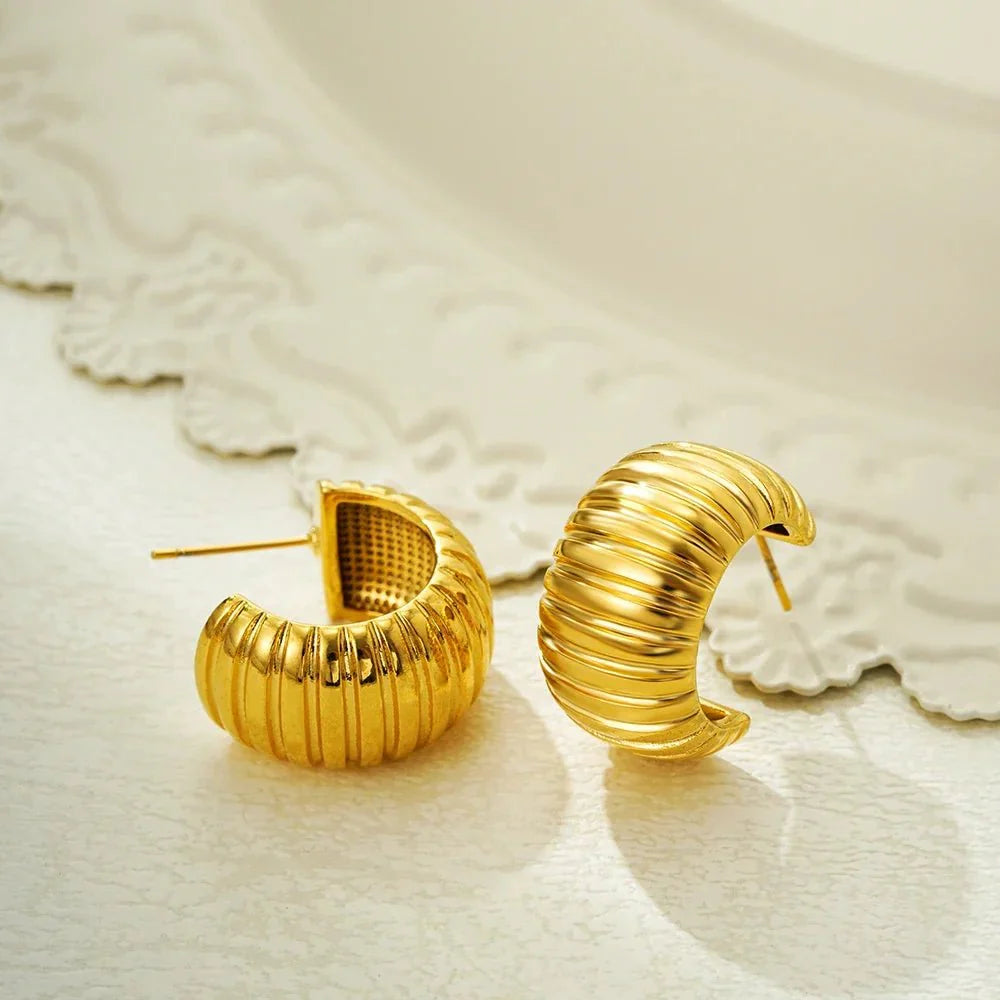 Jannet Chunky Hoop Earrings