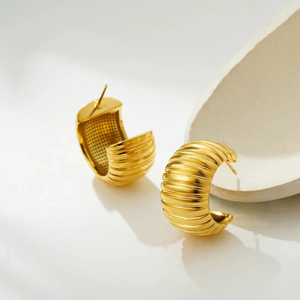 Jannet Chunky Hoop Earrings