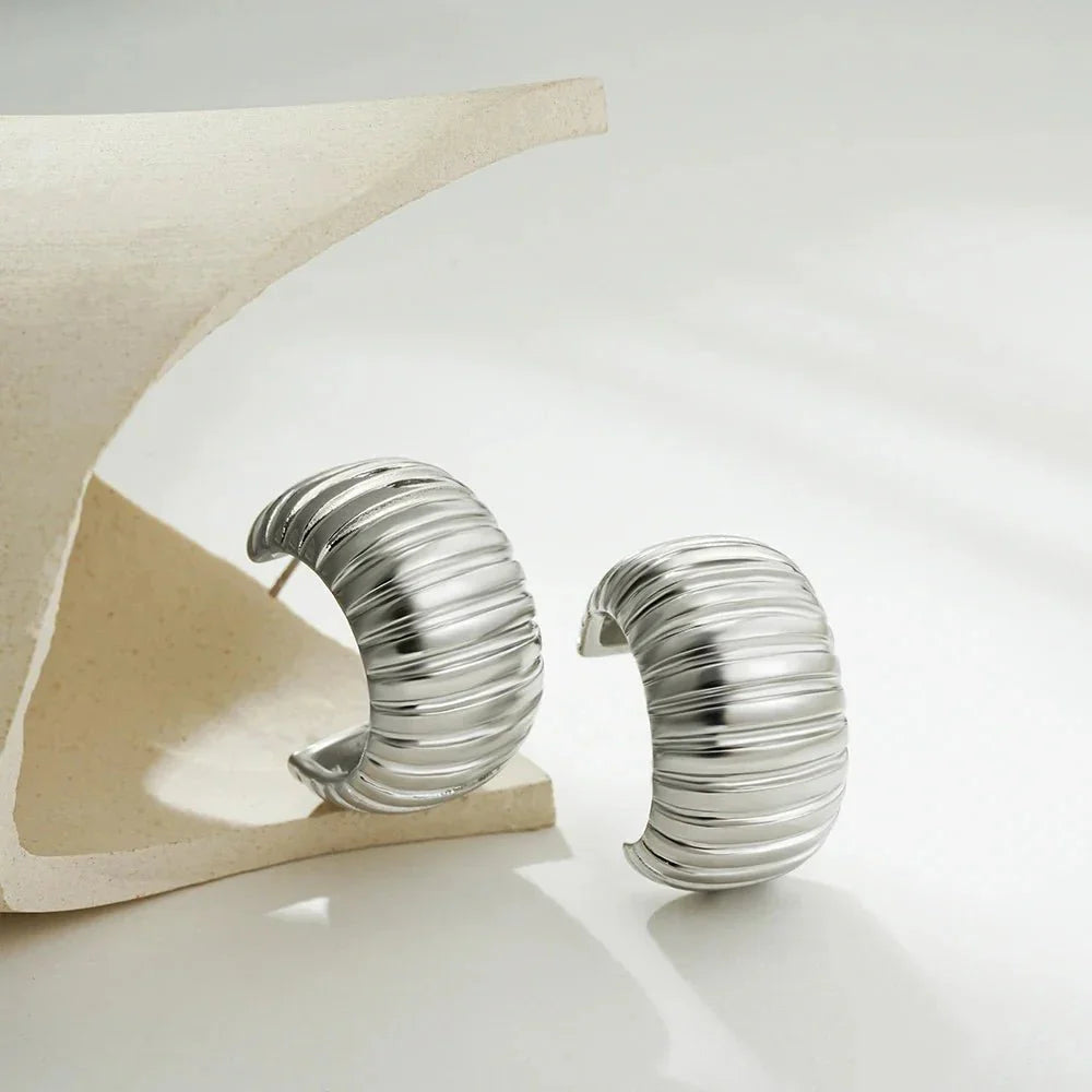 Jannet Chunky Hoop Earrings