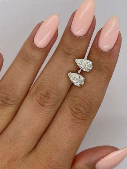 Kathy Pear Cut Zirconia Stud Earrings