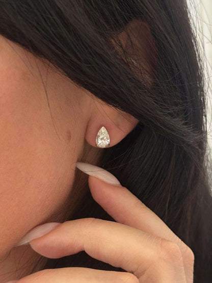 Kathy Pear Cut Zirconia Stud Earrings