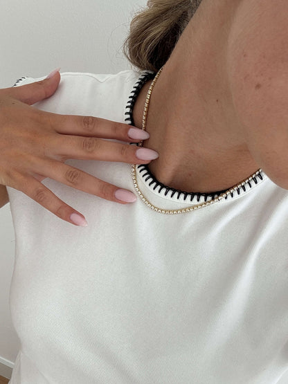 Zaza Zirconia Tennis Choker Necklace