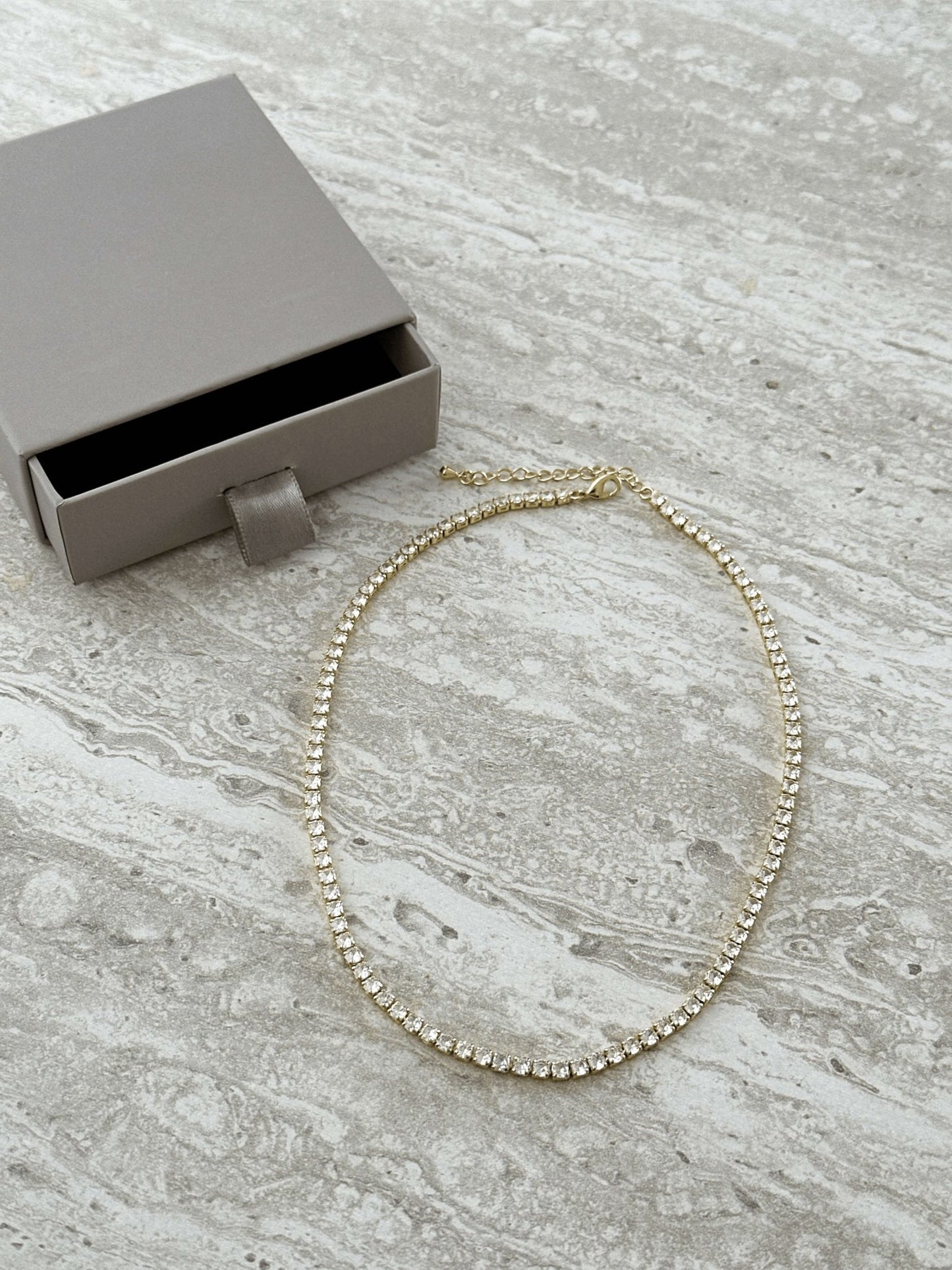 Zaza Zirconia Tennis Choker Necklace