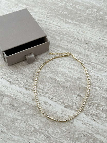 Zaza Zirconia Tennis Choker Necklace