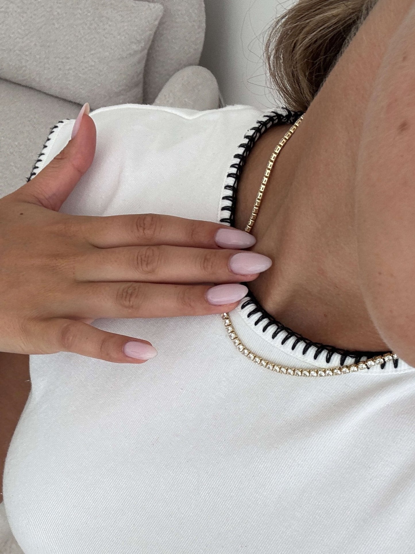 Zaza Zirconia Tennis Choker Necklace