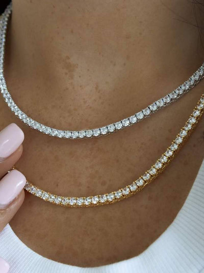 Zaza Zirconia Tennis Choker Necklace