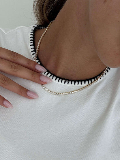 Zaza Zirconia Tennis Choker Necklace