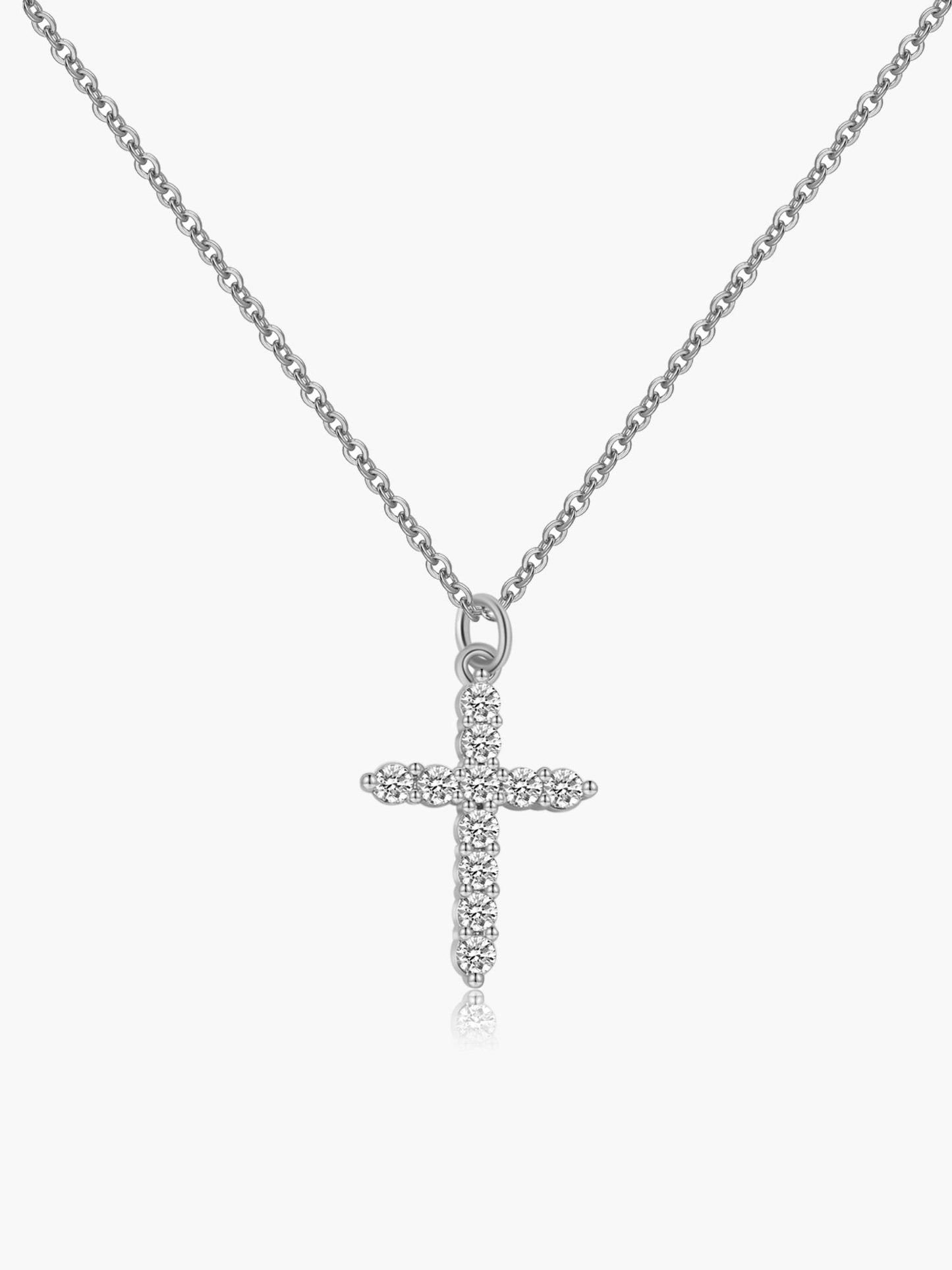 Collier pendentif croix en zircone Ariadne