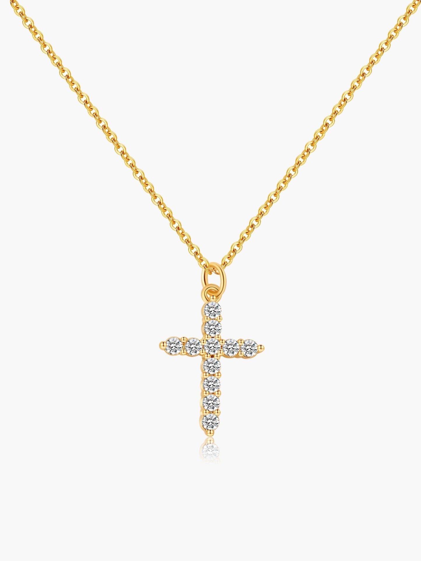 Collier pendentif croix en zircone Ariadne